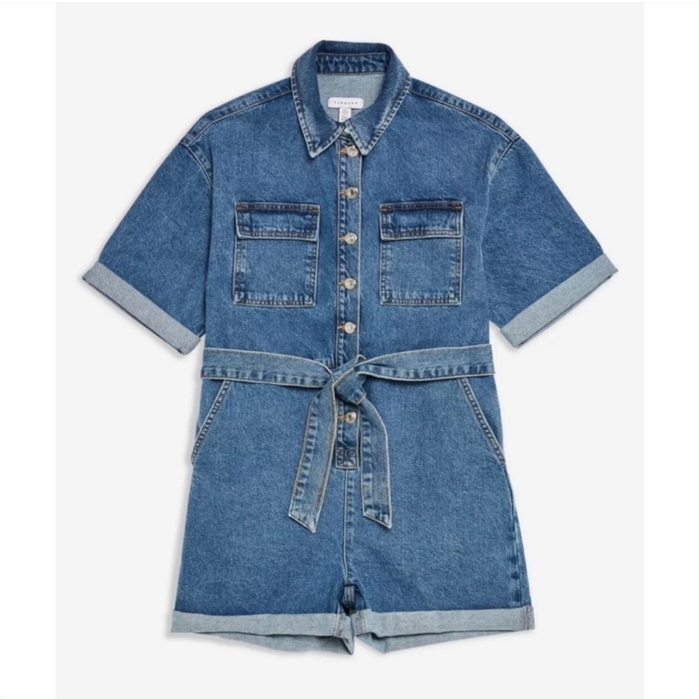 Topshop Denim Romper (No Belt!)